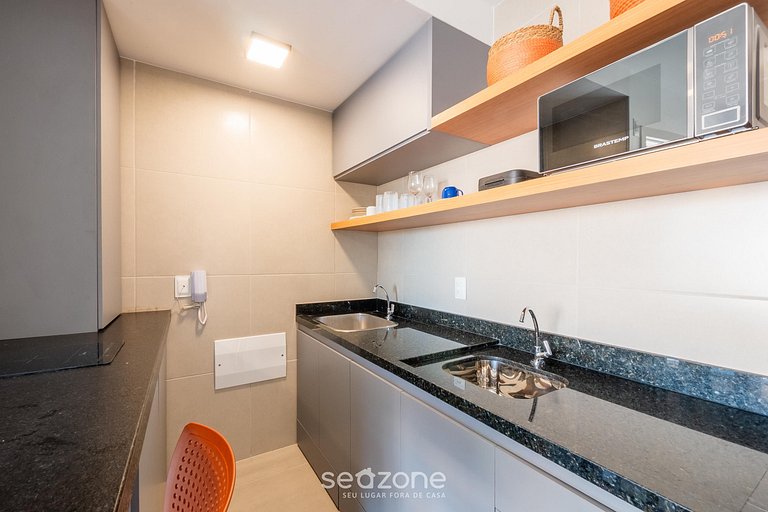 Apto em edif. c/ piscina a 800 m do mar EDF0208