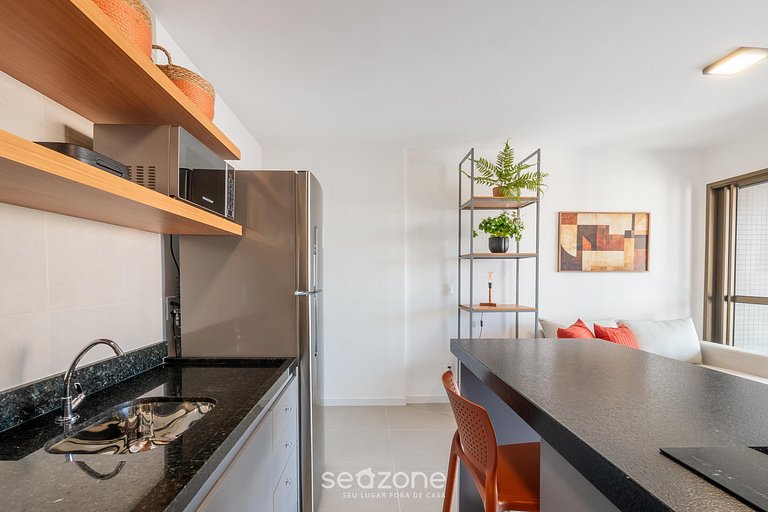 Apto em edif. c/ piscina a 800 m do mar EDF0208