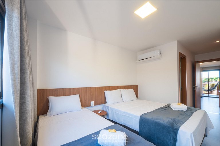 Apto em Cond. c/ Piscina a 140 m da Praia VII0107