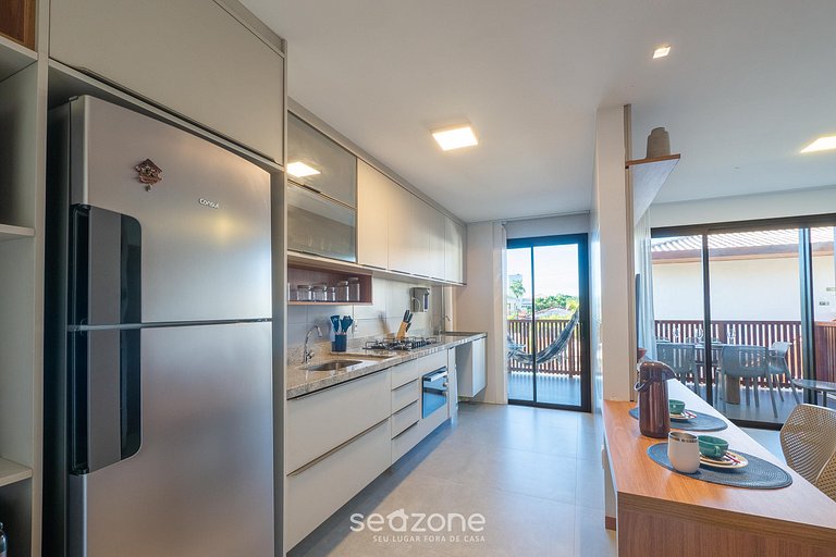 Apto em Cond. c/ Piscina a 140 m da Praia VII0107