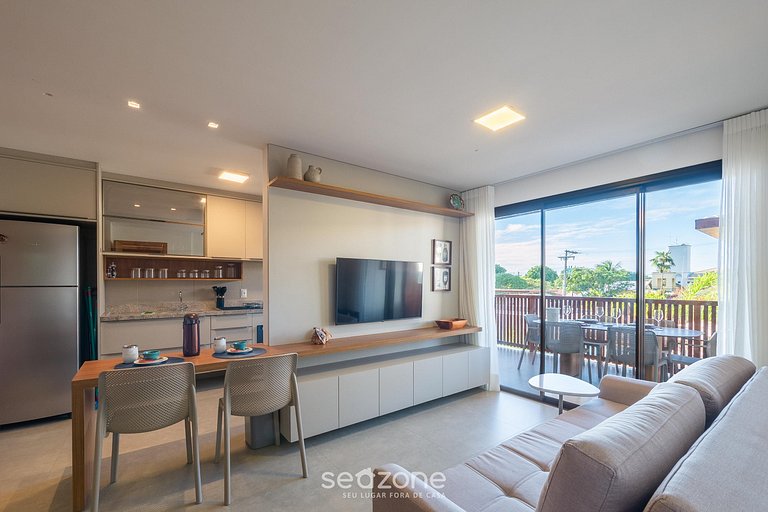 Apto em Cond. c/ Piscina a 140 m da Praia VII0107