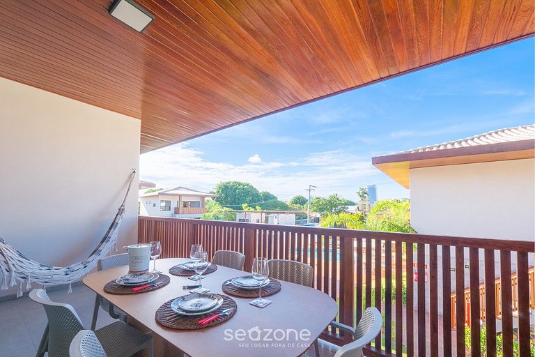 Apto em Cond. c/ Piscina a 140 m da Praia VII0107