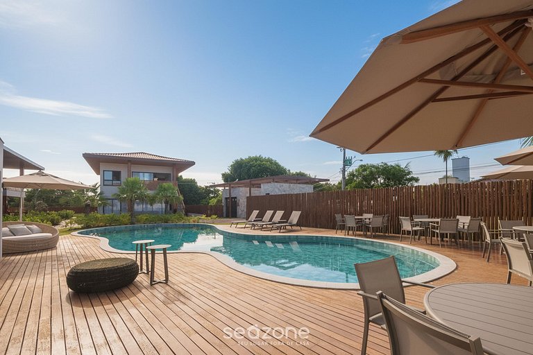 Apto em Cond. c/ Piscina a 140 m da Praia VII0107