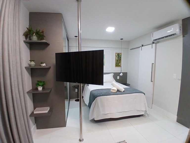 Estúdio Vista Parcial Mar a 300m Praia PSP0809