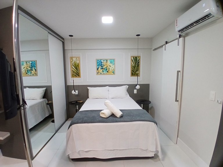 Estúdio Vista Parcial Mar a 300m Praia PSP0809