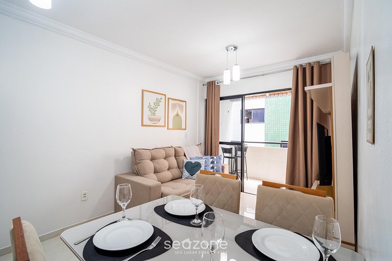 Apto 2 Quartos a 260m da Praia EMH0104