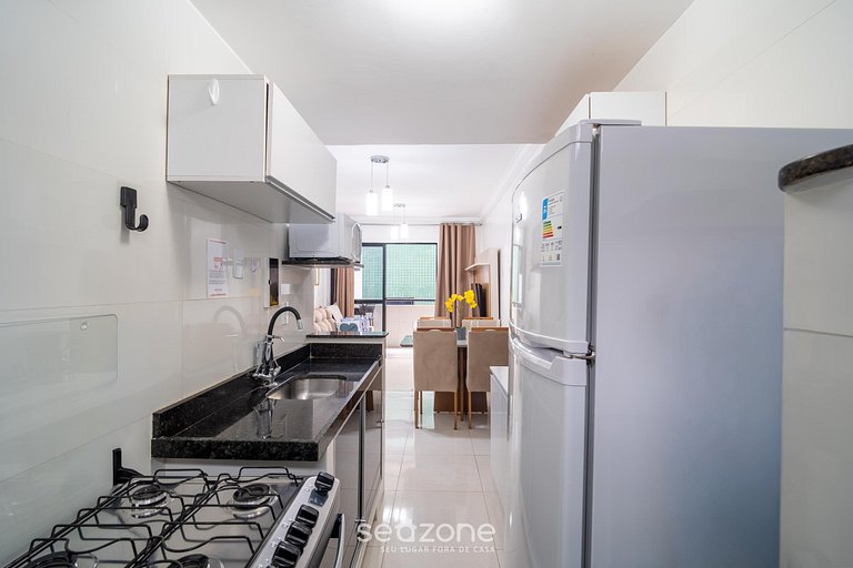 Apto 2 Quartos a 260m da Praia EMH0104