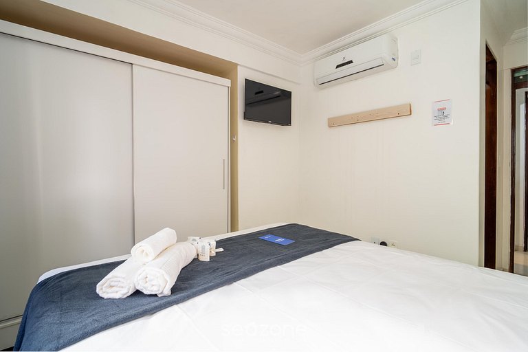 Apto 2 Quartos a 260m da Praia EMH0104