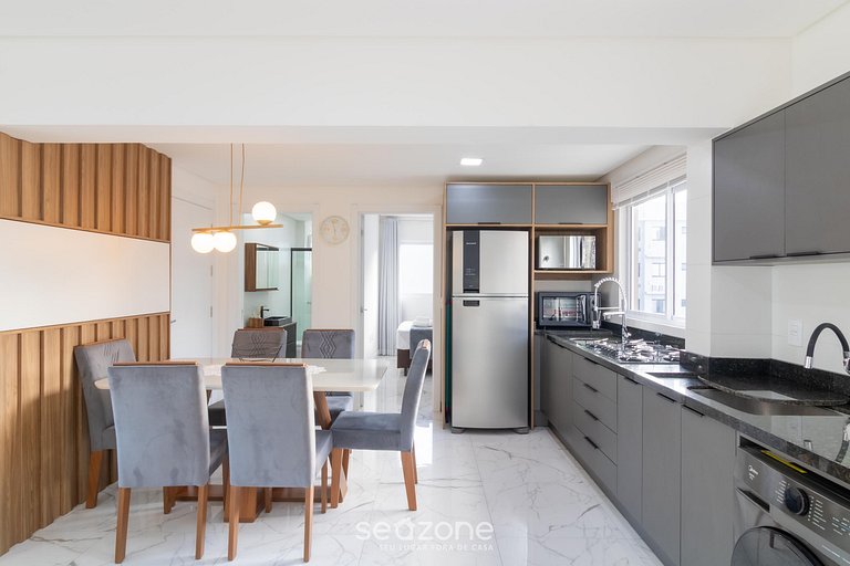 Apto c/ Churrasq. a 550m da Praia GEV1701