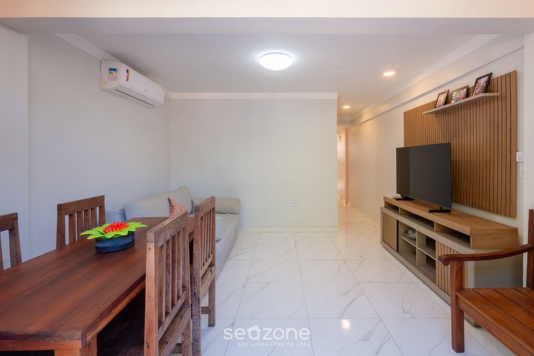 Apto 2Q c/ acesso direto à praia VSM0001