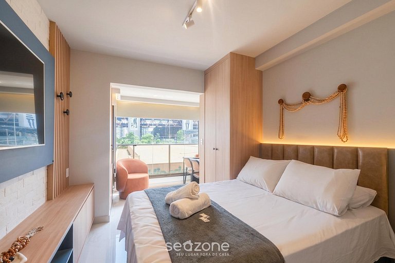 Estudio en cond. con piscina en Armação SMT0207