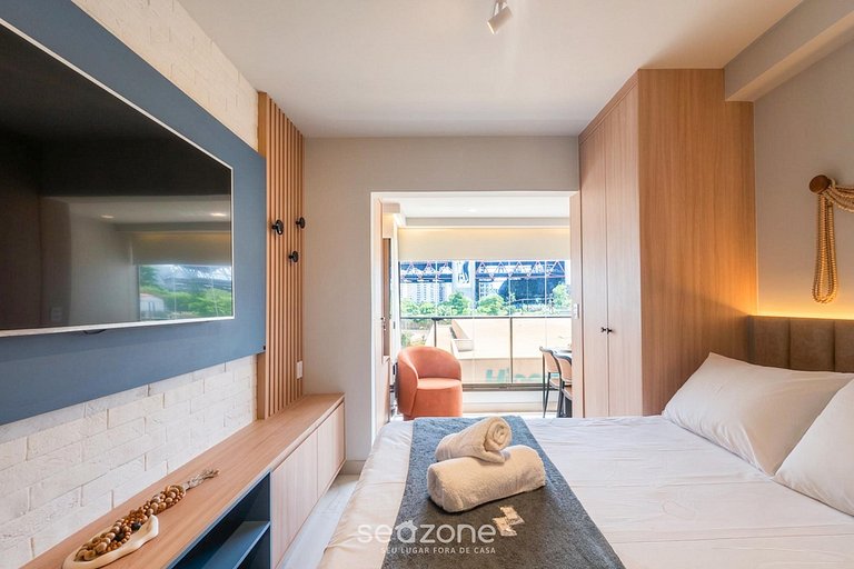 Estudio en cond. con piscina en Armação SMT0207