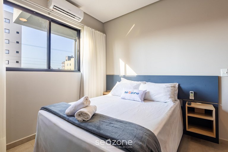 Apart moderno c/ parrilla privada Piçarras CCN0169