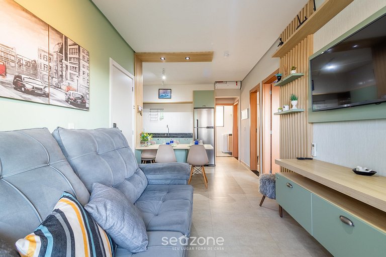 Apart moderno c/ parrilla privada Piçarras CCN0169