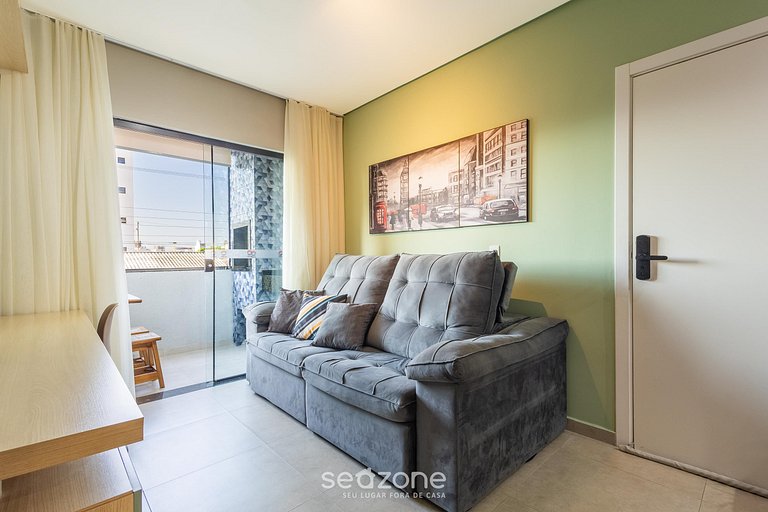 Apart moderno c/ parrilla privada Piçarras CCN0169