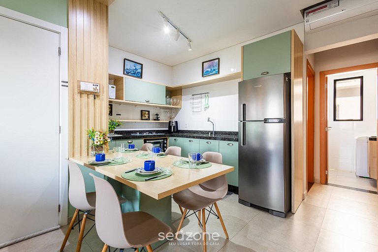 Apart moderno c/ parrilla privada Piçarras CCN0169