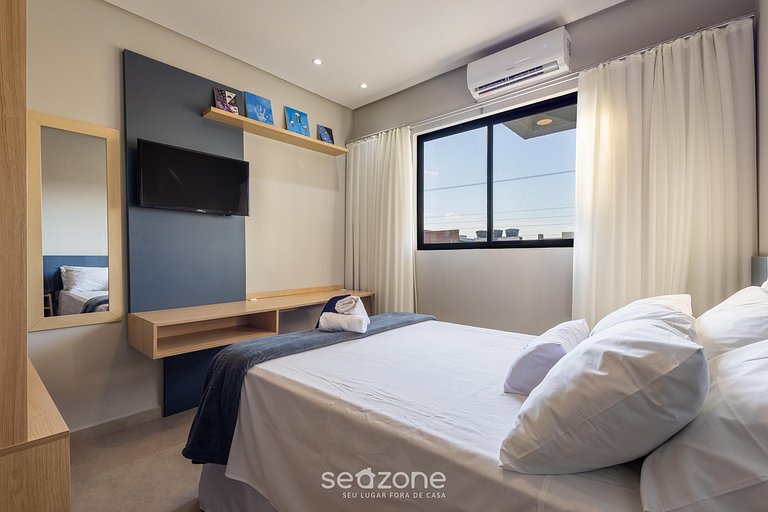 Apart moderno c/ parrilla privada Piçarras CCN0169