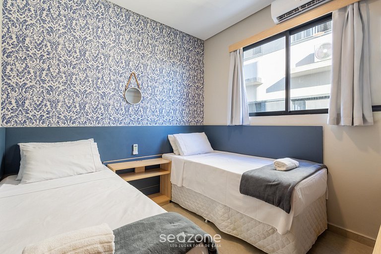 Apart moderno c/ parrilla privada Piçarras CCN0169