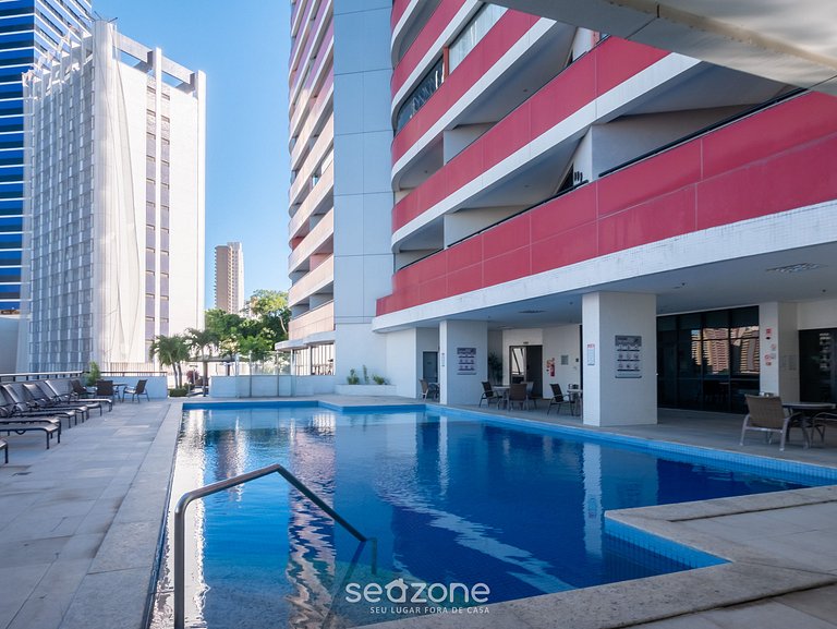 Estúdio em Hotel c/ Piscina e Academia MSB1208