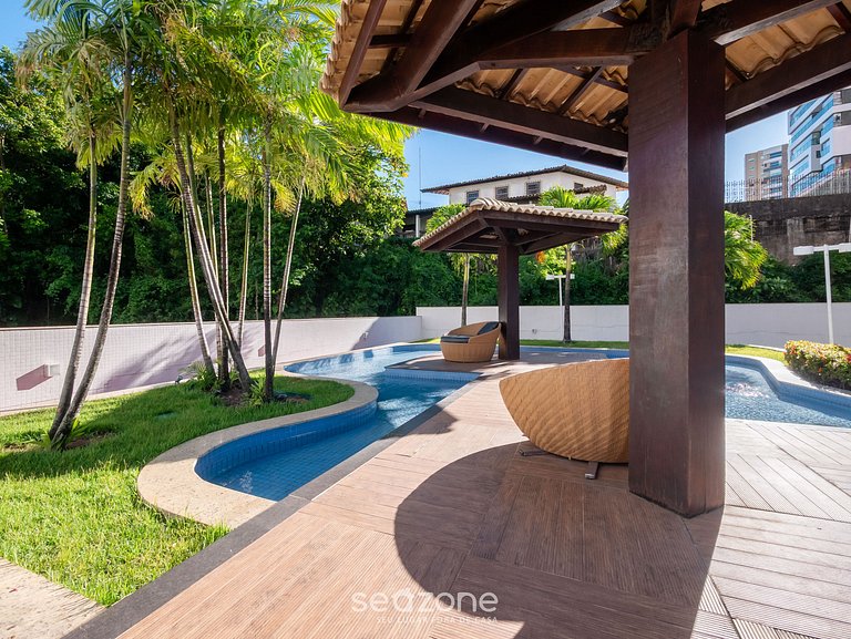 Studio em prédio c/ piscina em Salvador MSB2405