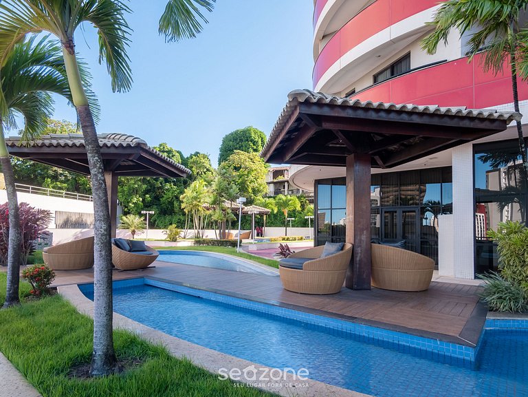 Studio em prédio c/ piscina em Salvador MSB2405