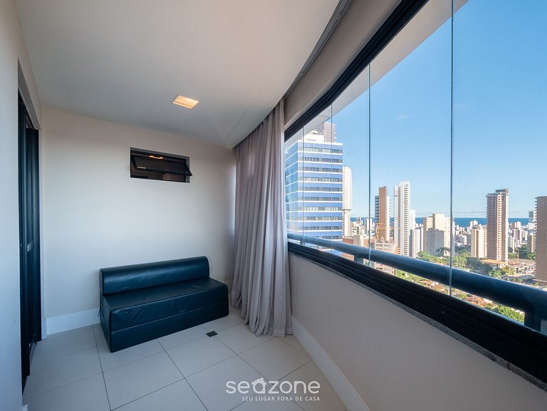 Studio em prédio c/ piscina em Salvador MSB2405