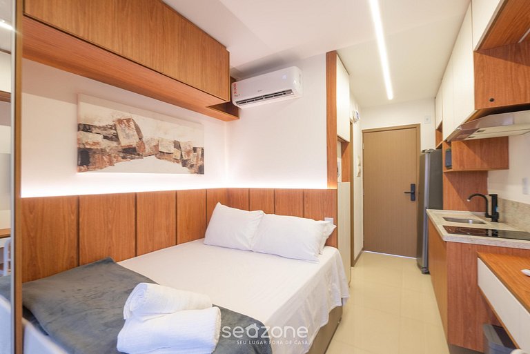 Studio c/ vista Mar em cond. c/ piscina JDN0911