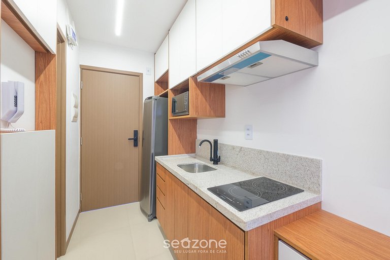 Studio c/ vista Mar em cond. c/ piscina JDN0911