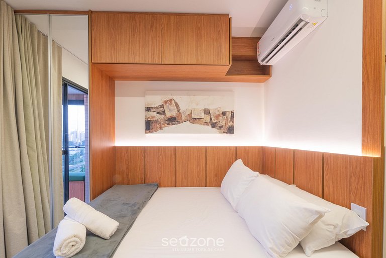 Studio c/ vista Mar em cond. c/ piscina JDN0911