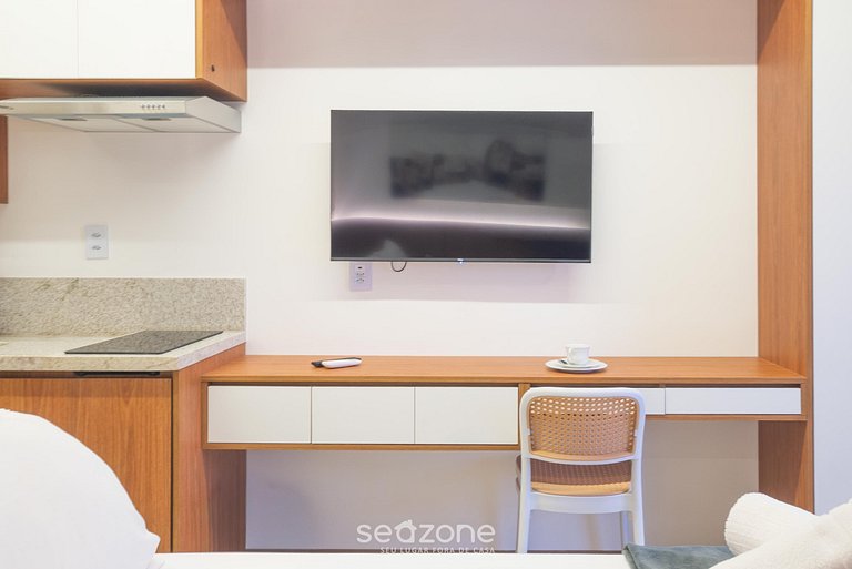 Studio c/ vista Mar em cond. c/ piscina JDN0911