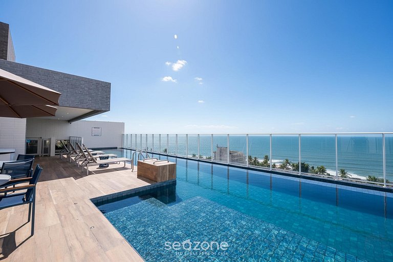 Apto en cond. c/ piscina y vista al mar ILP0801