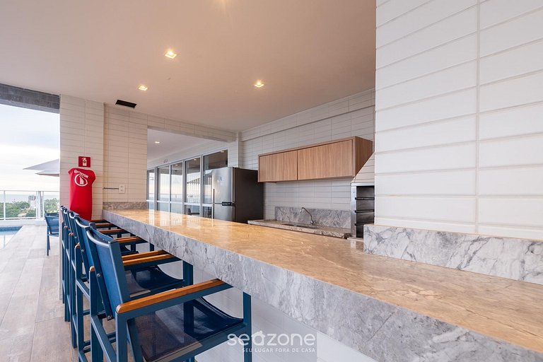 Apto en cond. c/ piscina y vista al mar ILP0801