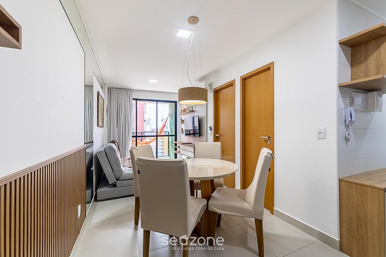 Apto en Cond. con Piscina y vista al mar SLI1013