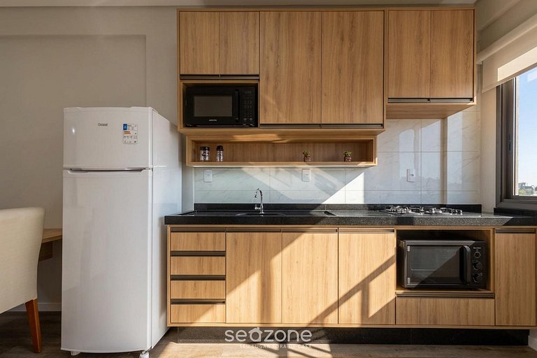 Apto en edificio con parrilla en Centro CTD0402