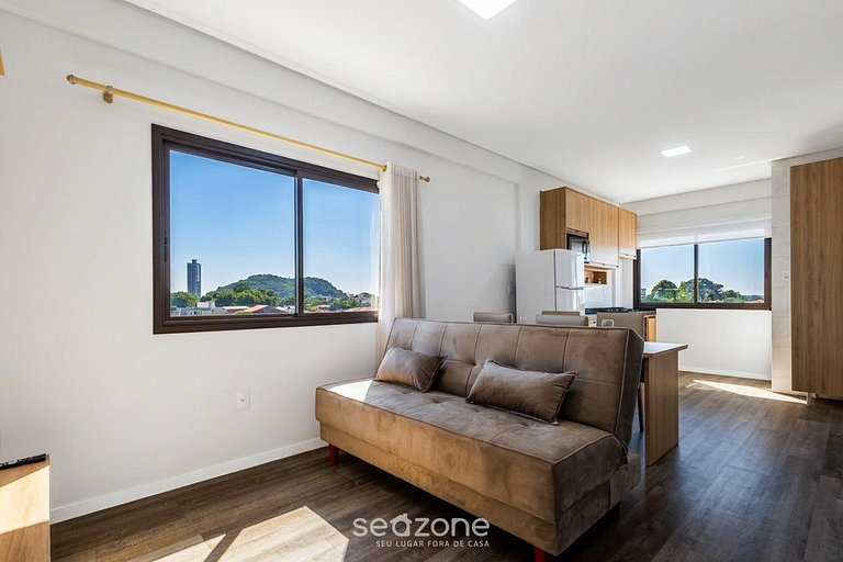 Apto en edificio con parrilla en Centro CTD0402