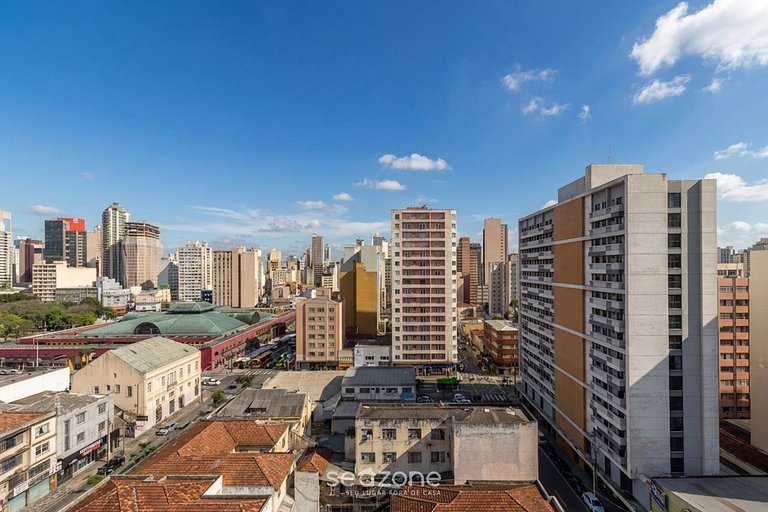 Studio c/ churrasq. privativa no Centro JCI0126