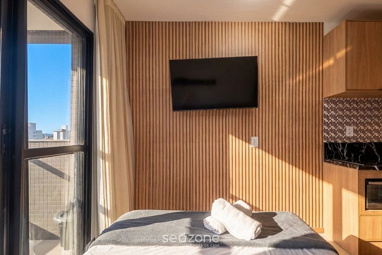 Studio vista lateral al mar en edf c pisc. JDN0216