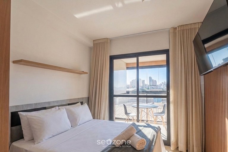 Studio vista lateral al mar en edf c pisc. JDN0216