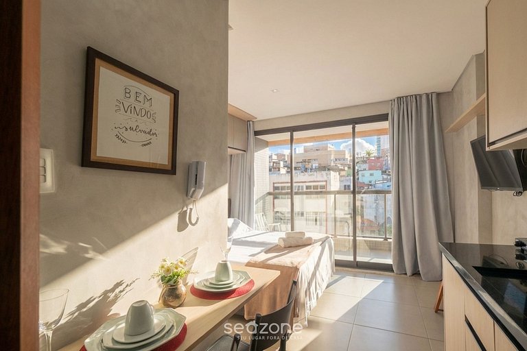 Studio en Cond. con Piscina en Barra BPM0102