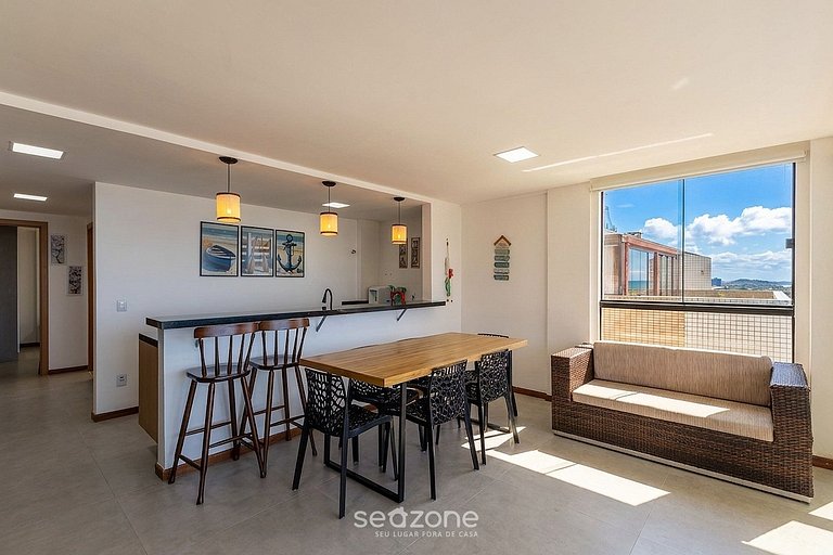 Depto en Cond. c/ Jacuzzi priv y Vista Mar CLI0018