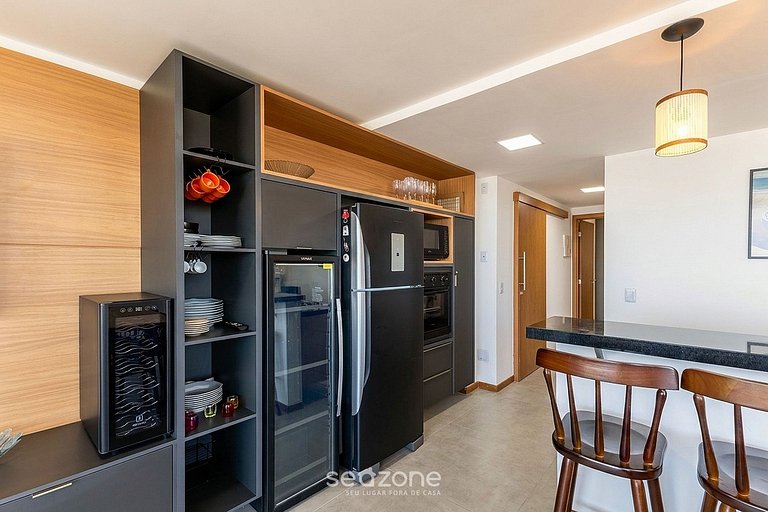 Depto en Cond. c/ Jacuzzi priv y Vista Mar CLI0018