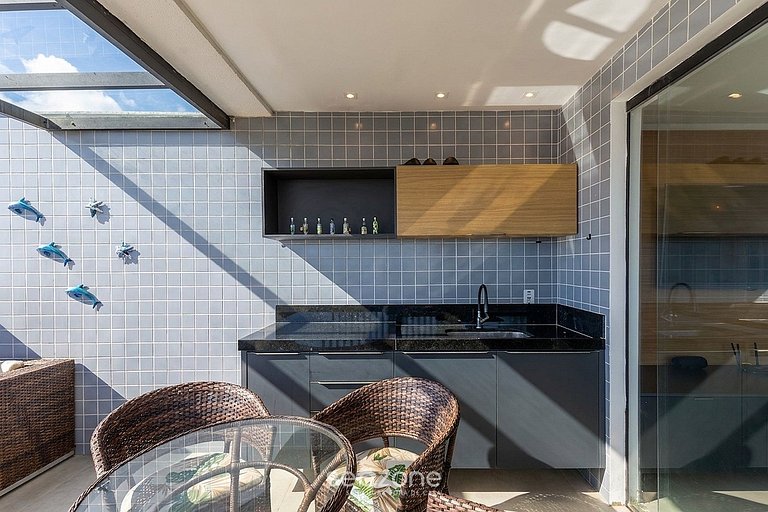 Depto en Cond. c/ Jacuzzi priv y Vista Mar CLI0018