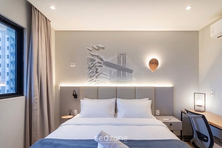 Apartamento moderno a 300 metros da praia FNK1905