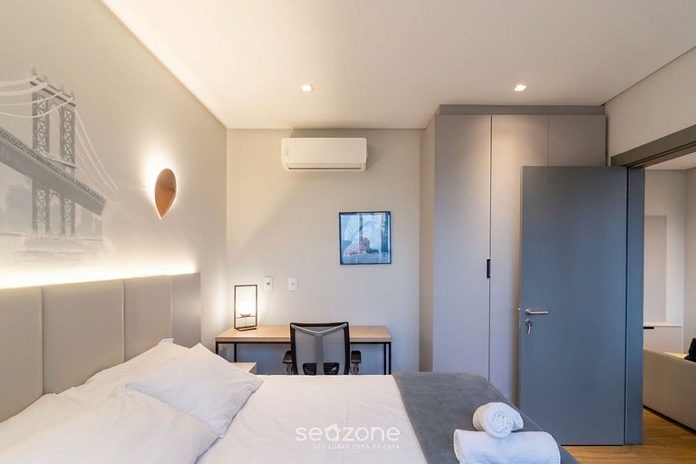 Apartamento moderno a 300 metros da praia FNK1905