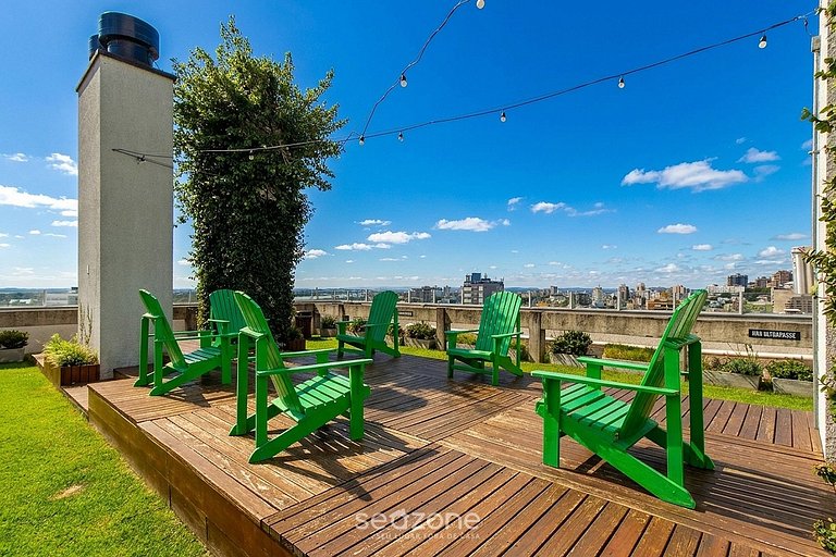 Studio em cond. c/ piscina em POA PUE0308