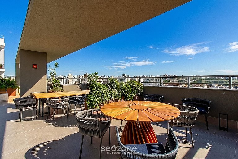 Studio em cond. c/ piscina em Porto Alegre CJG0906