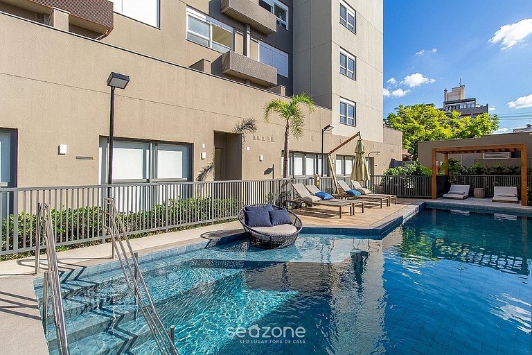 Studio en cond. c/ piscina en Porto Alegre CJG0906