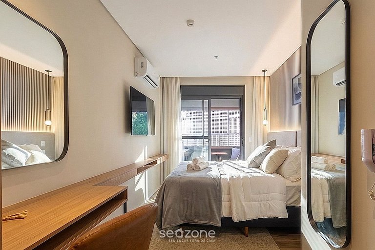 Studio em condo. na Bela Vista c/ academia HMJ0505