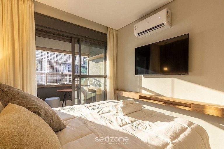 Studio en Cond. c/ Balcón en Bela Vista HMJ0606