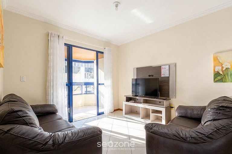 Apto en edif. con vista al Mar Meia Praia HDC0405